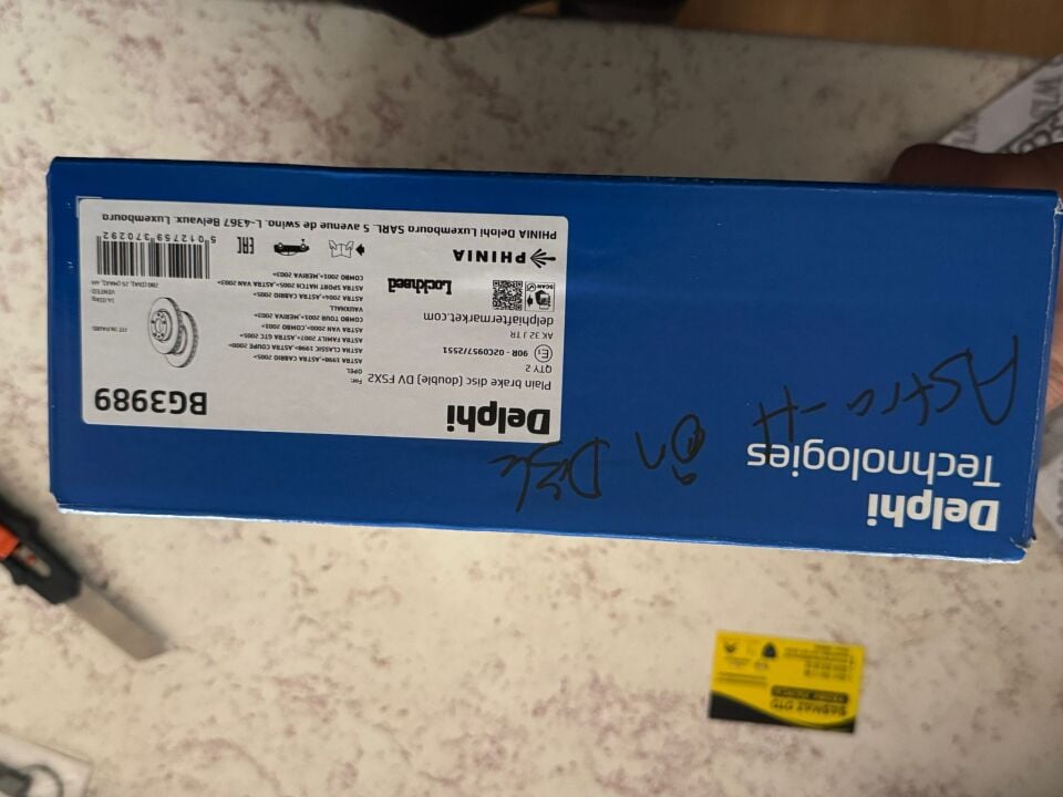 ASTRA H  /ASTRA G/ MERİVA/ZAFİRA ÖN DİSK TAKIM 5 BİJON   delphi MARKA  1686333280