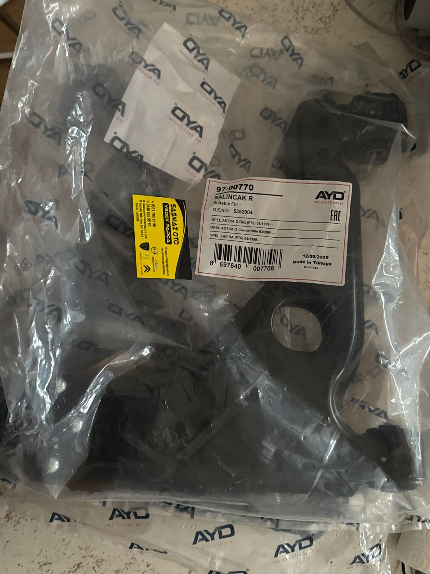 OPEL VECTRA B  ASTRA G ASTRA H SAĞ SALINCAK 5352004 AYD MARKA