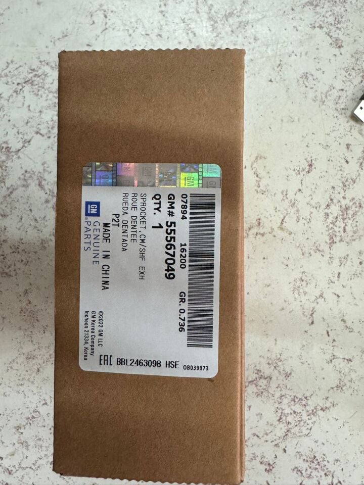 Cruze 1.6 Opel Astra J 1.6 Xer Emme Eksantrik Dişlisi GM 55567049